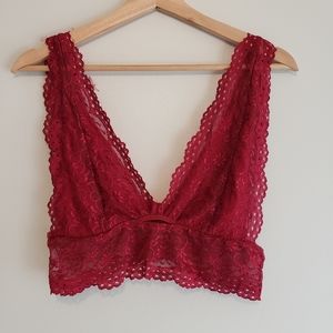 NWOT Red Lace Bralette